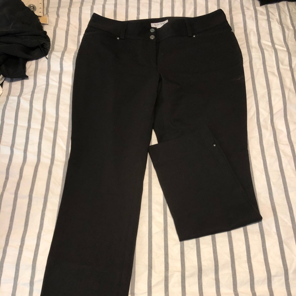 Black straight leg pants